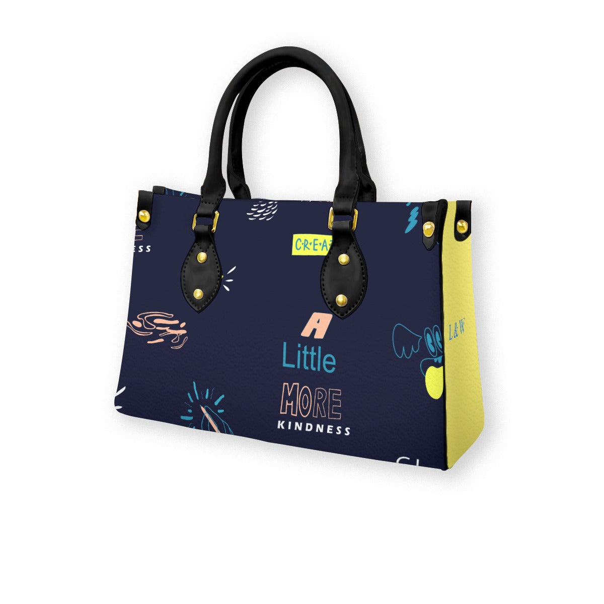 L&W LITTLE Women's Tote Bag With Black Handle
