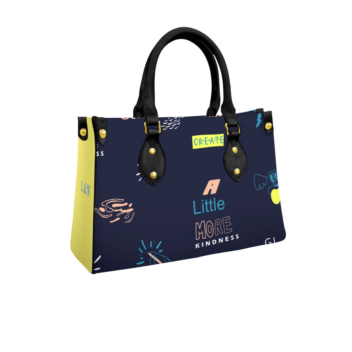 L&W LITTLE Women's Tote Bag With Black Handle