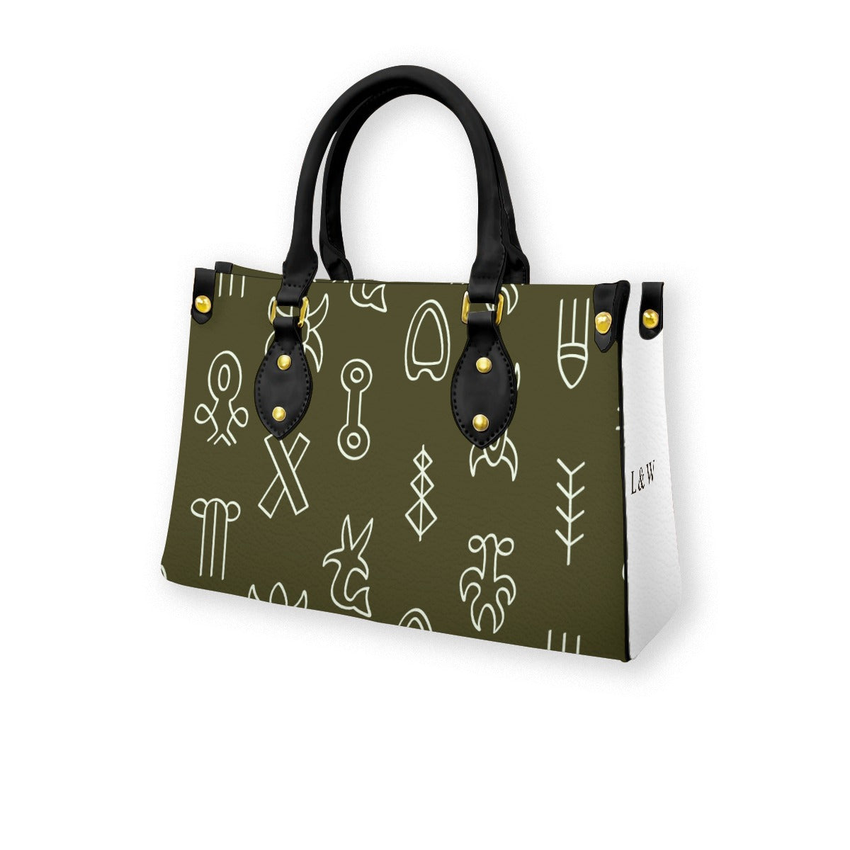 L&W Women's Tote Bag With Black Handle
