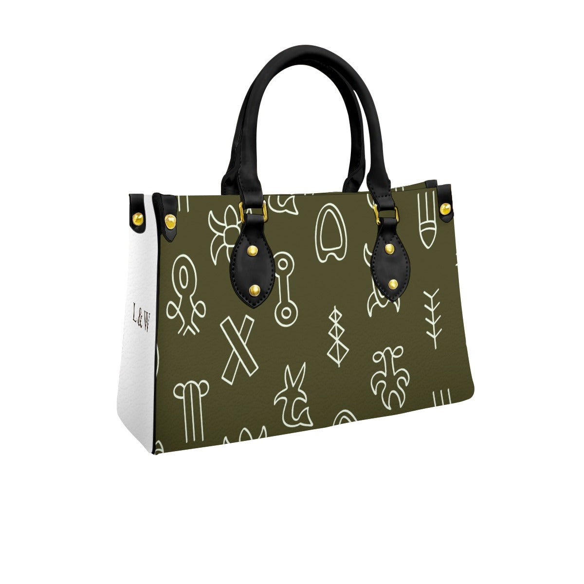 L&W Women's Tote Bag With Black Handle